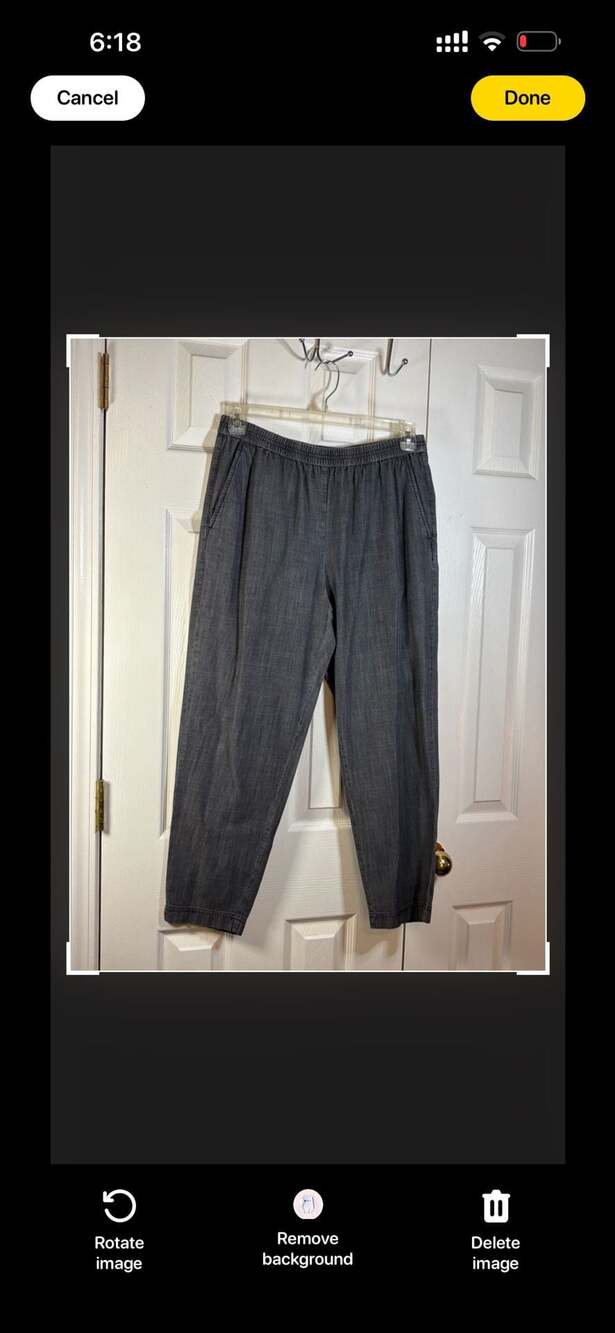 Lafayette 148 New York Women's Gray Herringbone Wide-Leg Trousers #1386 - Picture 6 of 11